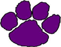 Purple Paw Print 